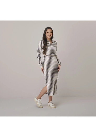 Conjunto Bianca Em Tecido Canelado Aurora Premium Preto Tata Martello Outono/Inverno 2026