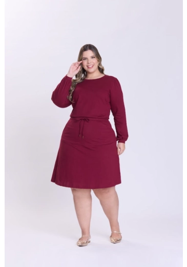 Vestido Dara Em Malha Bordo Hapuk Outono/Inverno 2026
