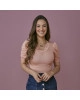 Blusa Podrinha Detalhe em Renda Rose Tatá Martello