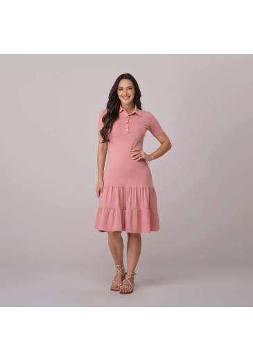 Vestido Maiara Em Malha Conforto Rose Tata Martello Primavera/Verão 2026