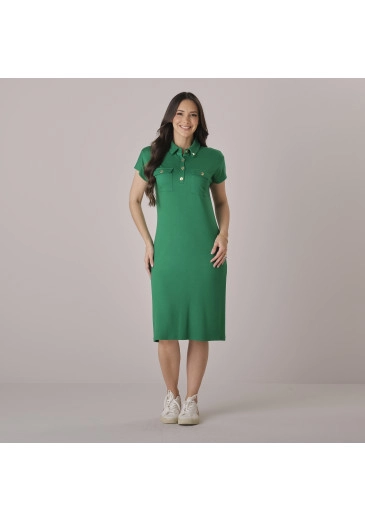 Vestido Keyla Em Moletinho Verde Tata Martello Outono/Inverno 2026
