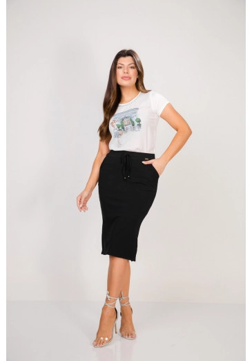 T-shirt Charlotte Branca Victoria's Princess Alto Verão 2023