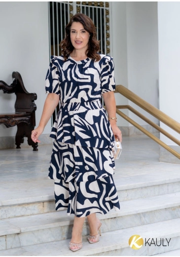 Vestido Max Azul Escuro Kauly Outono/Inverno 2025