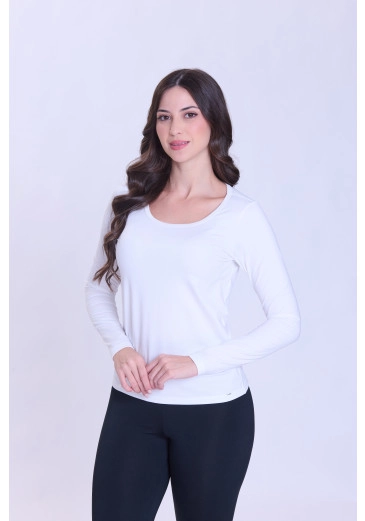 Blusa térmica Matilde Em Malha Branco Hapuk Outono/Inverno 2026