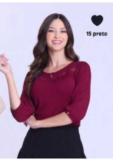 Blusa Arlete Em Malha Bordo Hapuk Outono/Inverno 2026