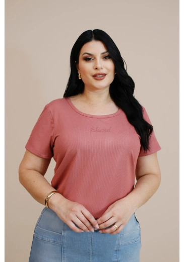 Babylook Beloved Em Malha Canelada Rosa Plus Nitido Outono/Inverno 2026