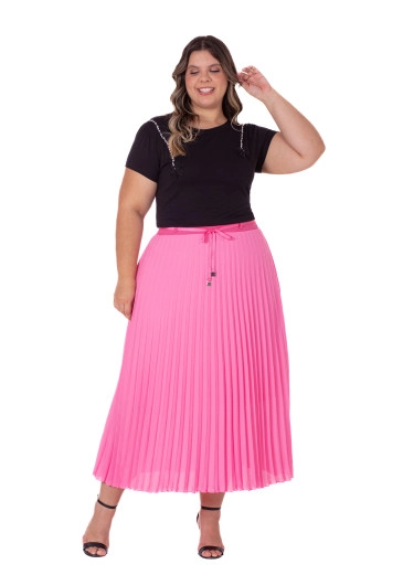 Blusa Eulalia Em Malha De Algodão Com Aplicação Preta Hapuk Primavera/Verão 2025