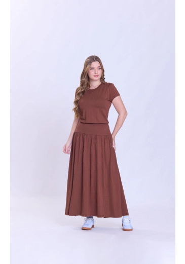 Vestido Amora Em Moletinho Marrom Hapuk Outono/Inverno 2026