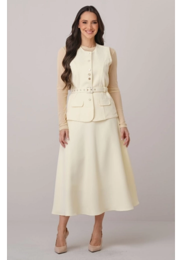 Conjunto Milena Em Alfaiataria Amarelo Tata Martello Outono/Inverno 2026