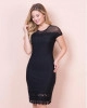 Vestido Detalhe Guiper Preto Kauly