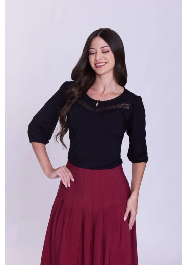 Blusa Arlete Em Malha Preto Hapuk Outono/Inverno 2026