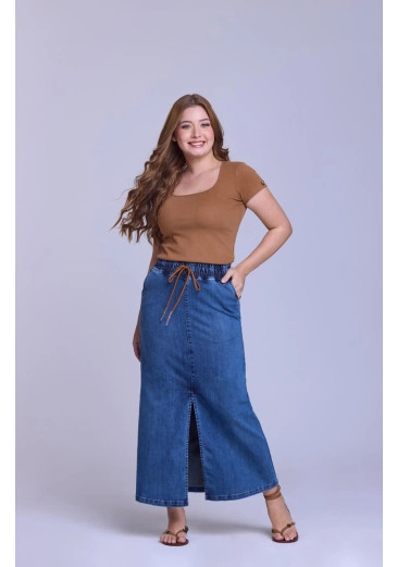 Blusa Alda Em Malha Ribana Caramelo Hapuk Primavera/Verão 2026