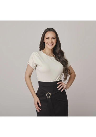 Blusa Alicia Em Stella Maris Off White Tata Martello Outono/Inverno 2026