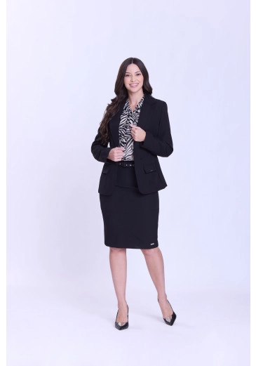 Blazer Ofélia Em Tecido Plano Alfaiataria Preto Hapuk Outono/Inverno 2026