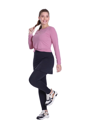 Blusa Gleice Em Malha Com Proteção UV Rosa Hapuk Outono/Inverno 2025