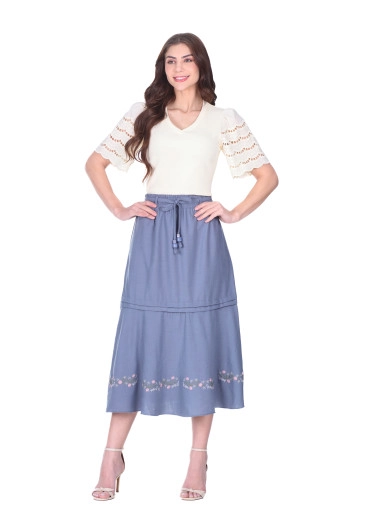 Blusa Milena Em Malha Canelada Amarela Hapuk  Primavera/Verão 2026