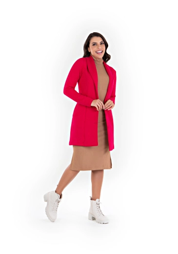 Casaco Cristina Em Matelassê Pink Hapuk Outono/Inverno 2023