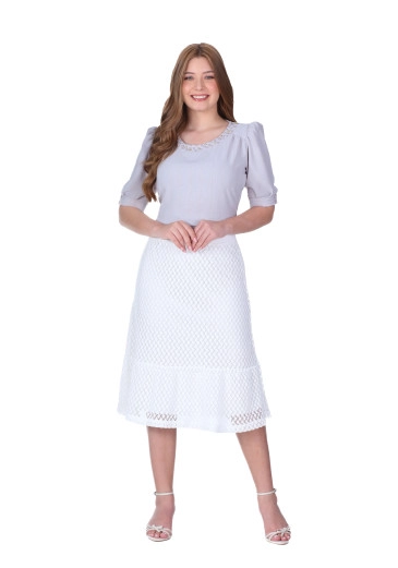 Blusa Diná Em Tecido Plano Cinza Hapuk Primavera/Verão 2026