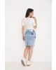 Saia Jeans Basic Laura Rosa