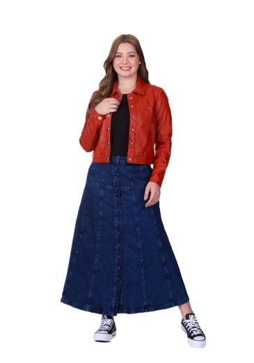 Jaqueta Grace Em Tecido Aspecto De Couro Vermelho Hapuk Primavera/Verão 2026