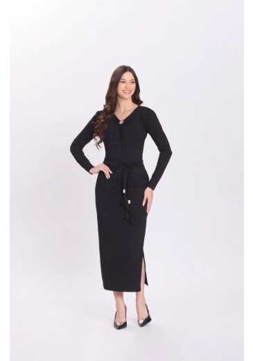 Vestido Renata Em Malha Preto Hapuk Outono/Inverno 2026