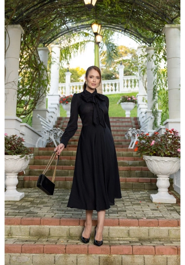 Vestido Leticia Em Tecido Rayon Preto Jany Pim Outono/Inverno 2026