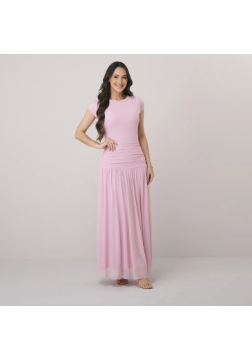 Vestido Aurora Em Tule Rosa Tata Martello Outono/Inverno 2026