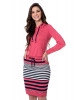 Vestido Listrado com Capuz Rose Hapuk