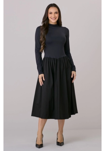 Vestido Lira Em Malha  Preta Tata Martello Outono/Inverno 2026