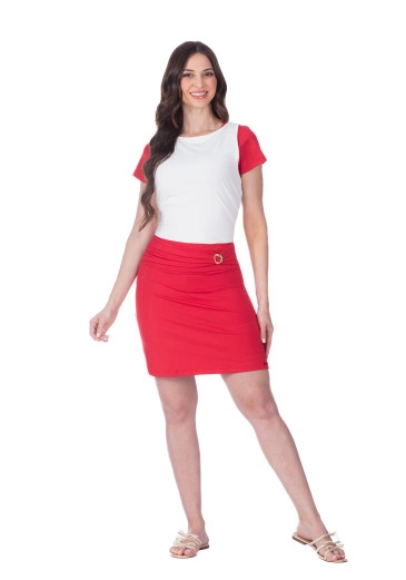 Blusa Franciele Em Malha Com Proteção UV Vermelho Hapuk Primavera/Verão 2026