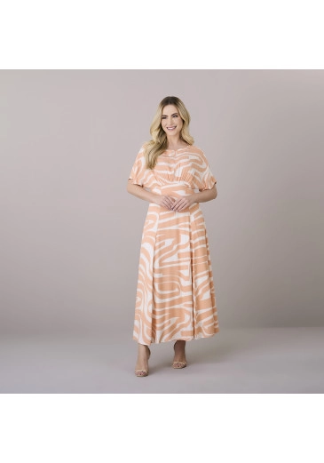 Vestido Paula Em Viscolinho Com Ziper Laranja Tatá Martello Outono/Inverno 2025