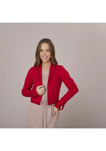 Blazer Debora Em Montaria Premium Vermelho Tata Martello Outono/Inverno 2025