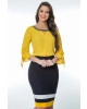 Conjunto Bordado Amarelo Hapuk 