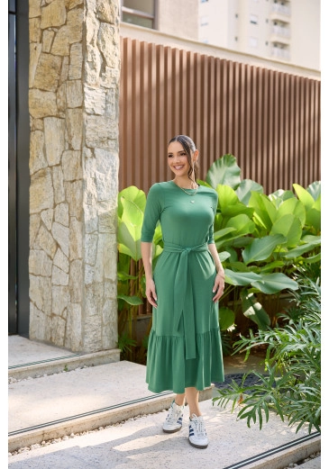 Vestido Dani Em Malha Verde Tata Martello Outono/Inverno 2026