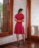 Vestido em Couro Vermelho Boutique K