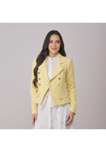 Casaco Karina Em Alfaiataria Amarelo Tata Martello Outono/Inverno 2026