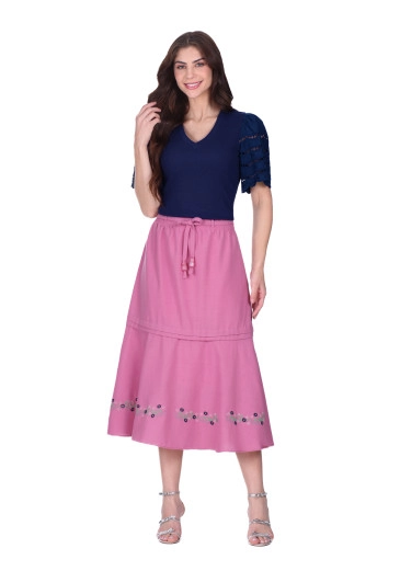 Blusa Milena Em Malha Canelada Azul Marinho Hapuk  Primavera/Verão 2026