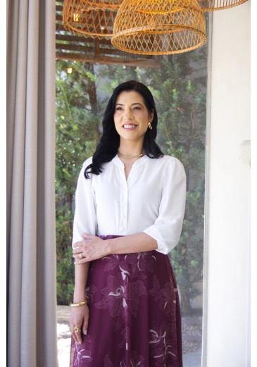 Camisa Gola Padre Em Natural Silky Hadaza Outono/Inverno 2026