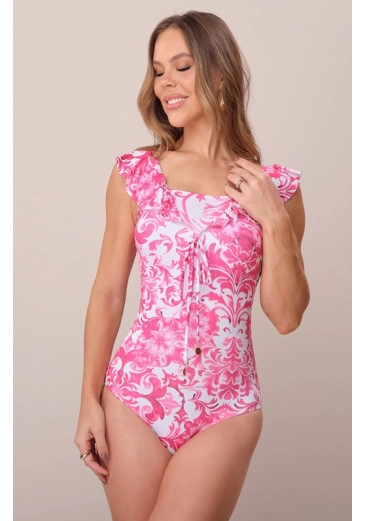 Maio Mily Em Malha Estampada Rosa Tatá Martello Primavera/Verão 2026