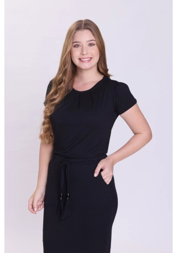 Vestido Kiara Em Malha Preto Hapuk Outono/Inverno 2026