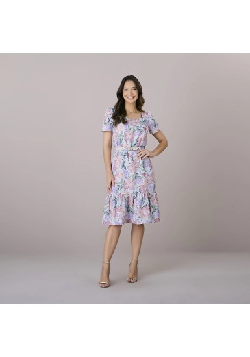 Vestido Jaque Em Alfaiataria Soho Lilás Tatá Martello Outono/Inverno 2025