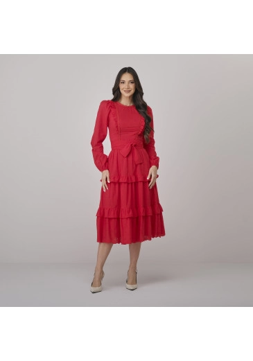 Vestido Selena Em Laise Vermelho Tata Martello Outono/Inverno 2026