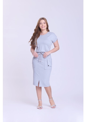 Conjunto Viviane Em Moletinho Cinza Hapuk Outono/Inverno 2026