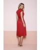 Vestido Midi com Faixa Vermelho Fasciniu's 