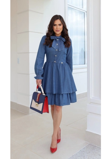 Vestido Nicole Em Jeans Maria Amore Outono/Inverno 2026