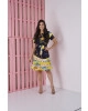 Vestido Estampado Azul-Marinho Tatá Martello