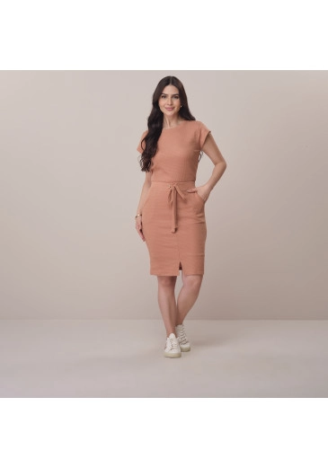 Conjunto Carla Em Malha Trico Com Brilho Marrom Tata Martello Primavera/Verão 2026