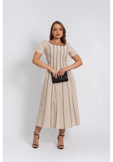 Vestido Longo Max Em Linho Kauly Alto Verão 2025
