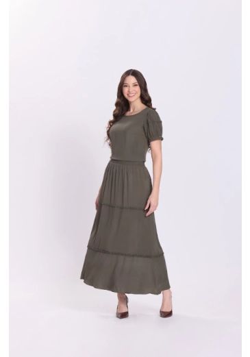 Conjunto Jasmine Em Viscose Verde Hapuk Outono/Inverno 2026