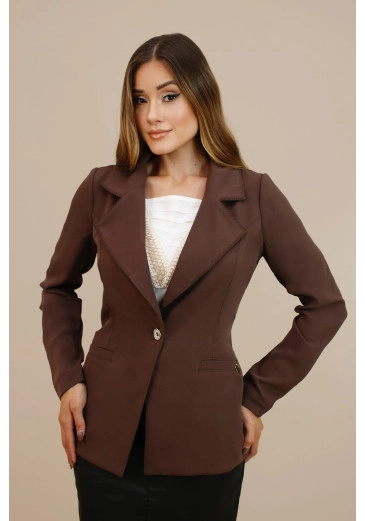 Blazer Virginia Em Alfaiataria Café Nitido Outono/Inverno 2026